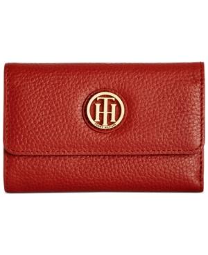 Tommy Hilfiger Lucky Charm Medium Pebble Leather Flap Wallet