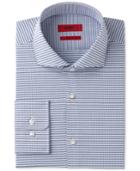Hugo Men's Slim-fit Navy Mini Check Dress Shirt