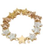 Betsey Johnson Gold-tone Glitter Star Ombre Link Bracelet