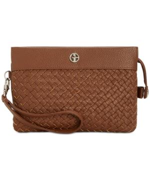 Giani Bernini Woven Leather Convertible Crossbody, Only At Macy's