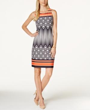 Charter Club Printed Sleeveless Shift Dress, Only At Macy's