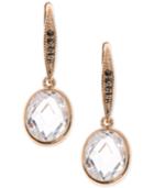 Judith Jack Gold-tone Clear And Black Crystal Drop Earrings