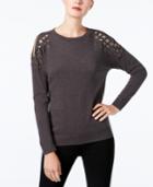 Inc International Concepts Grommet Cold-shoulder Sweater, Created For Macy's