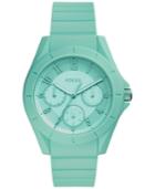 Fossil Women's Poptastic Green Silicone Strap Watch 38mm Es4188