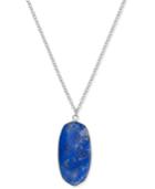Inspired Life Long Oval Stone Pendant Necklace