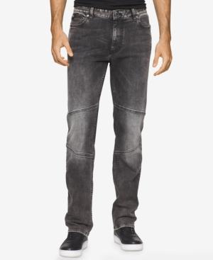 Calvin Klein Jeans Men's Slim-fit Straight Capri Moto Jeans