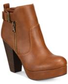Material Girl Raelyn Block Heel Platform Booties, Only At Macy's Women's Shoes