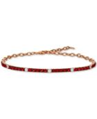 Le Vian Certified Ruby (2-1/8 Ct. T.w.) & White Sapphire (1/3 Ct. T.w.) Bracelet In 14k Rose Gold