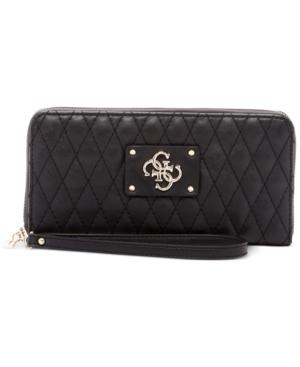 Guess Aliza Large Quilted Zip Around Wallet