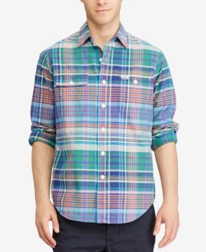 Polo Ralph Lauren Men's Classic-fit Plaid Cotton Oxford Workshirt