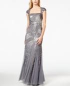 Adrianna Papell Sequin Beaded Ball Gown