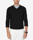 Nautica Men's V-neck Solid Sweater