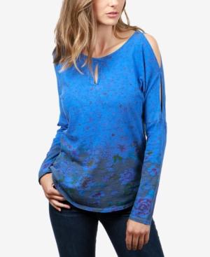 Lucky Brand Cotton Cold-shoulder Top
