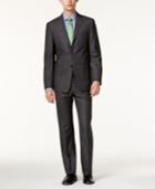 Calvin Klein Men's Extra-slim Fit Gray Glen Plaid Suit
