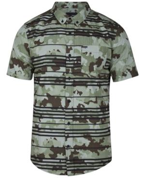 Hurley Men's Argo Camo Stripe Cotton Shirt