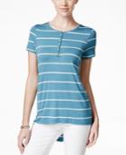 G.h. Bass & Co. Striped Split-back Top