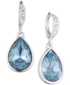 Givenchy Silver-tone Crystal & Stone Drop Earrings
