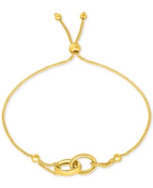 Linked Ring Slider Bracelet In 10k Gold