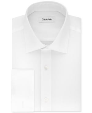 Calvin Klein Steel Men's Classic-fit Non-iron Performance French Cuff Dress Shirt