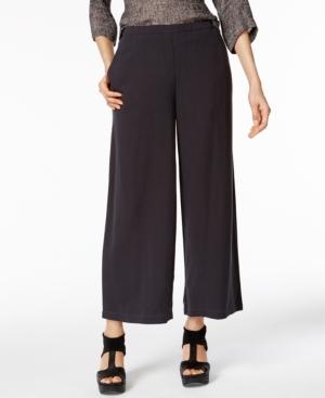 Eileen Fisher Woven Tencel Cropped Wide-leg Pants