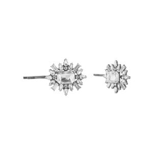 Steve Madden Clear Stone Baguette Hair Clip