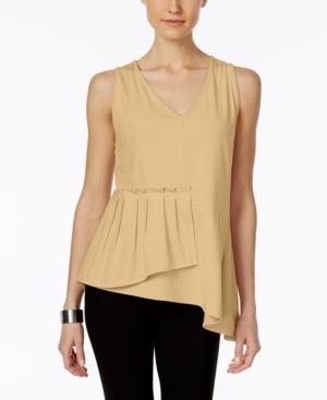 Love Scarlett Faux-suede Asymmetrical Top