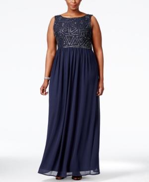 Adrianna Papell Plus Size Embellished Gown