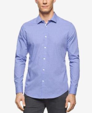Calvin Klein Men's Long Sleeve Micro Star Print Shirt