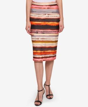 Tommy Hilfiger Sunset Stripe Pencil Skirt, Only At Macy's