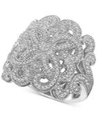 Diamond (3/8 Ct. T.w.) Swirl Ring In Sterling Silver
