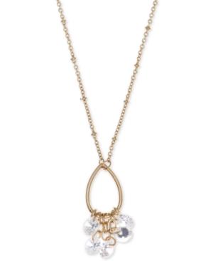 Lonna & Lilly Gold-tone Teardrop Shaky Drop Pendant Necklace