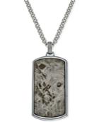 Esquire Men's Jewelry Meteorite Dog Tag In Sterling Silver, Only At Macy's