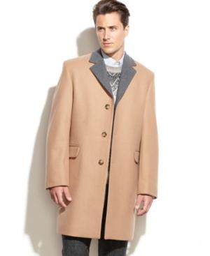 Michael Michael Kors Wool-blend Overcoat With Contrast Collar