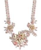 Givenchy Gold-tone Crystal & Pave Floral Necklace, 16 + 3 Extender