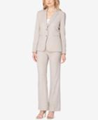 Tahari Asl Two-button Crosshatch Pantsuit