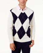 Club Room Men's Argyle Pima Cotton Sweater, Created For Macy's
