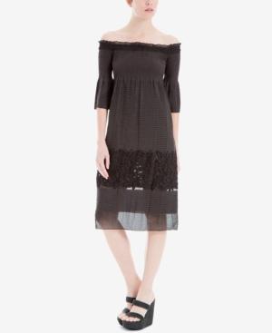 Max Studio Off-the-shoulder Jacquard Dress