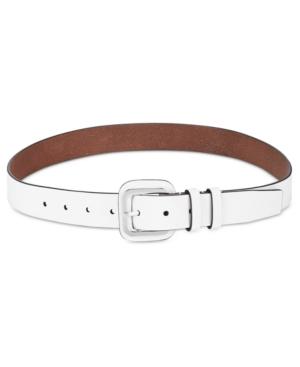 Calvin Klein Rubberized Plus-size Leather Belt