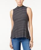 Ultra Flirt Juniors' Sleeveless Mock-neck Swing Top