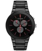 Citizen Men's Chronograph Axiom Black Ion-plated Stainless Steel Bracelet Watch 43mm At2245-57f, A Macy's Exclusive