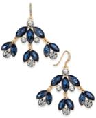 Charter Club Gold-tone Blue Stone Chandelier Earrings, Only At Macy's