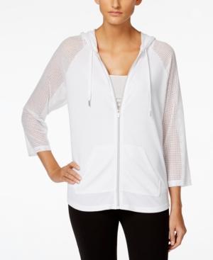 Style & Co. Mesh Hoodie Sweatshirt, Only At Macy's