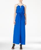 Bar Iii Sleeveless Drawstring-waist Maxi Dress, Only At Macy's