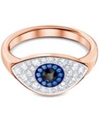 Swarovski Rose Gold-tone Crystal Evil Eye Ring
