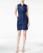 Calvin Klein Jeans Zip-front Rinse Wash Shirtdress