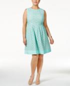 Jessica Howard Plus Size Lace Fit & Flare Dress