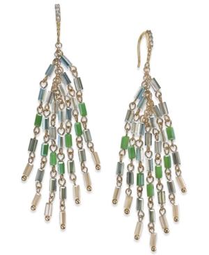 Inc International Concepts Gold-tone Beaded Fringe Earrings, Only At Macy's