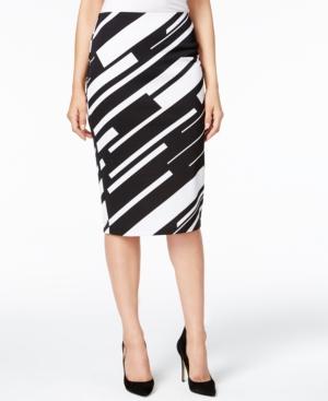 Grace Elements Striped Pencil Skirt