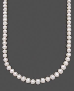 "belle De Mer Pearl Necklace, 22"" 14k Gold Cultured Freshwater Pearl Strand (9-10mm)"
