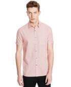 Kenneth Cole Reaction Short Sleeve Triangle-print Shirt